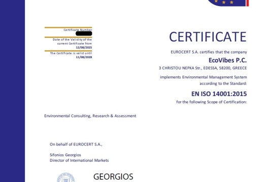 EcoVibes is now ISO 9001 & ISO 14001 Certified